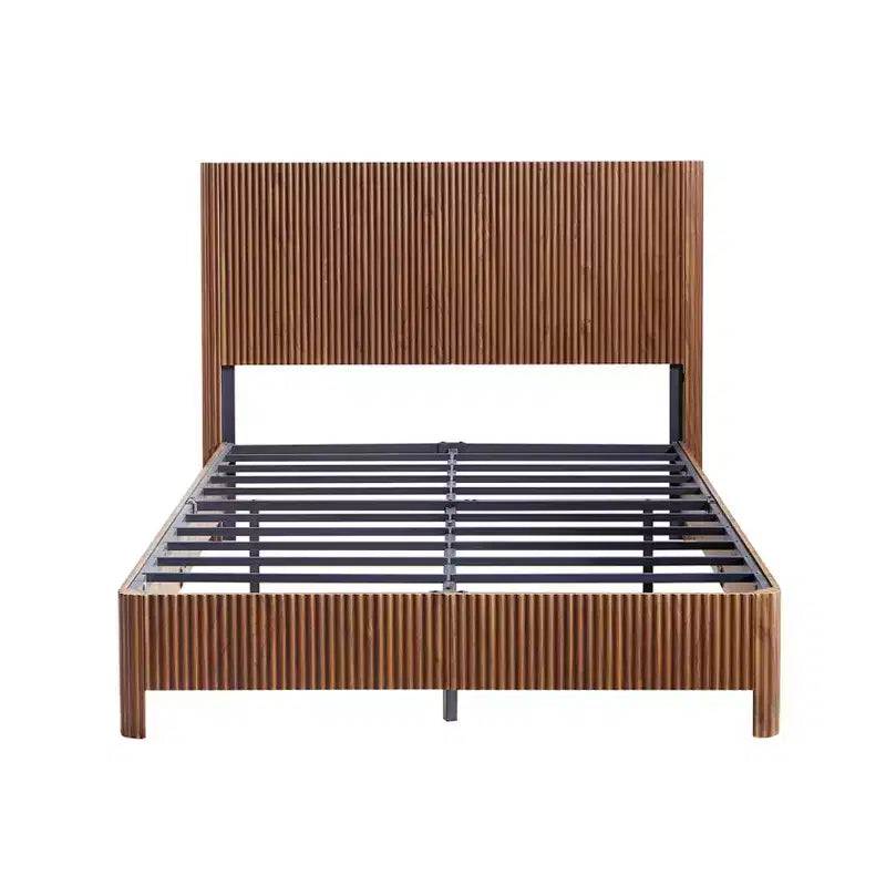 GDFStudio Opaline Farmhouse Wooden Bed with Headboard