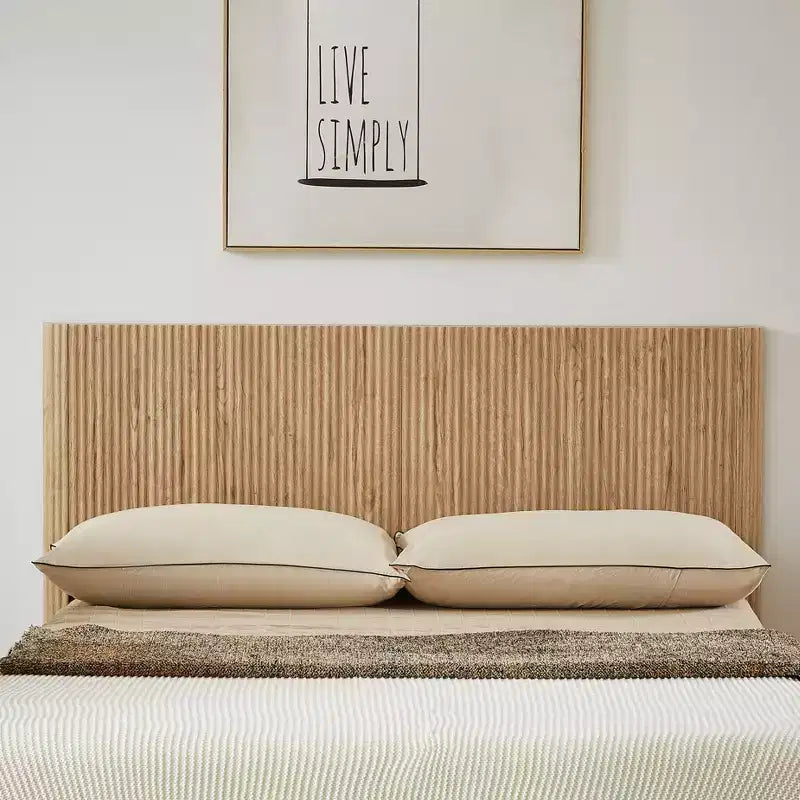 GDFStudio Opaline Farmhouse Wooden Bed with Headboard