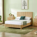 GDFStudio Opaline Farmhouse Wooden Bed with Headboard