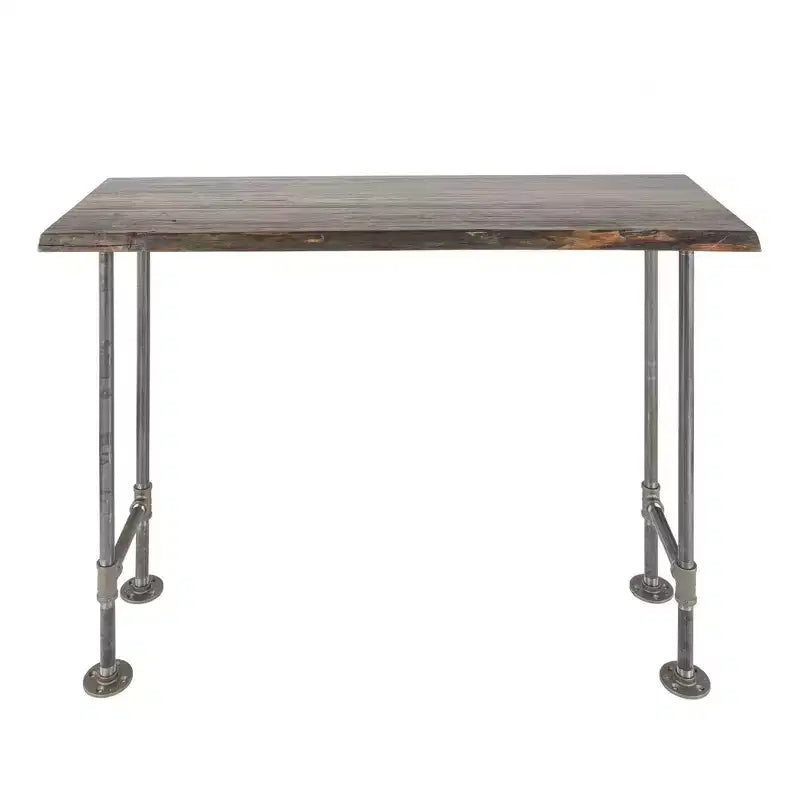 RESTORE Boulder Black Solid Live Edge Wood Console Table by Pipe Decor