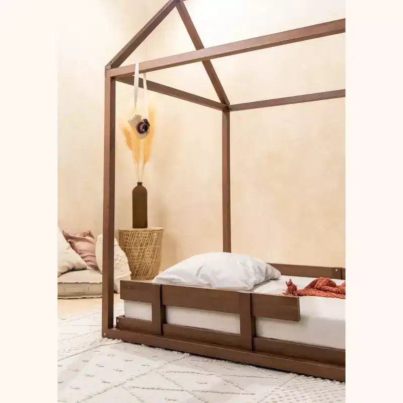 Coco Village - Wooden Bed Frame Rail - Walnut