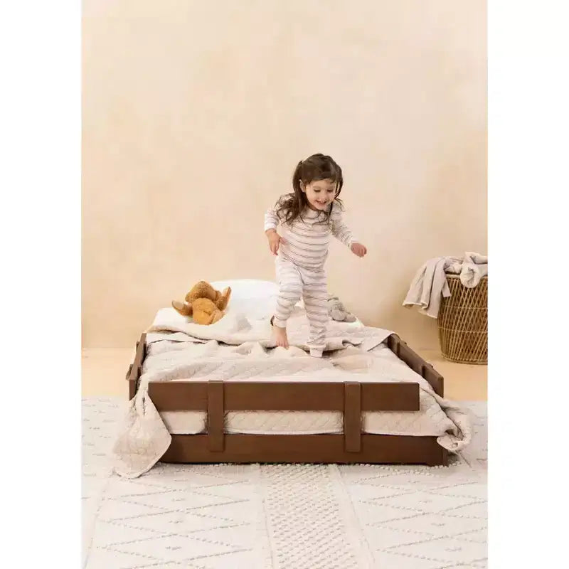 Coco Village - Wooden Bed Frame Rail - Walnut