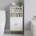 Dcolora Bathroom Storage Cabinet, Small Floor Cabinet with 2 Door and Shelves, Toilet Paper Cabinets