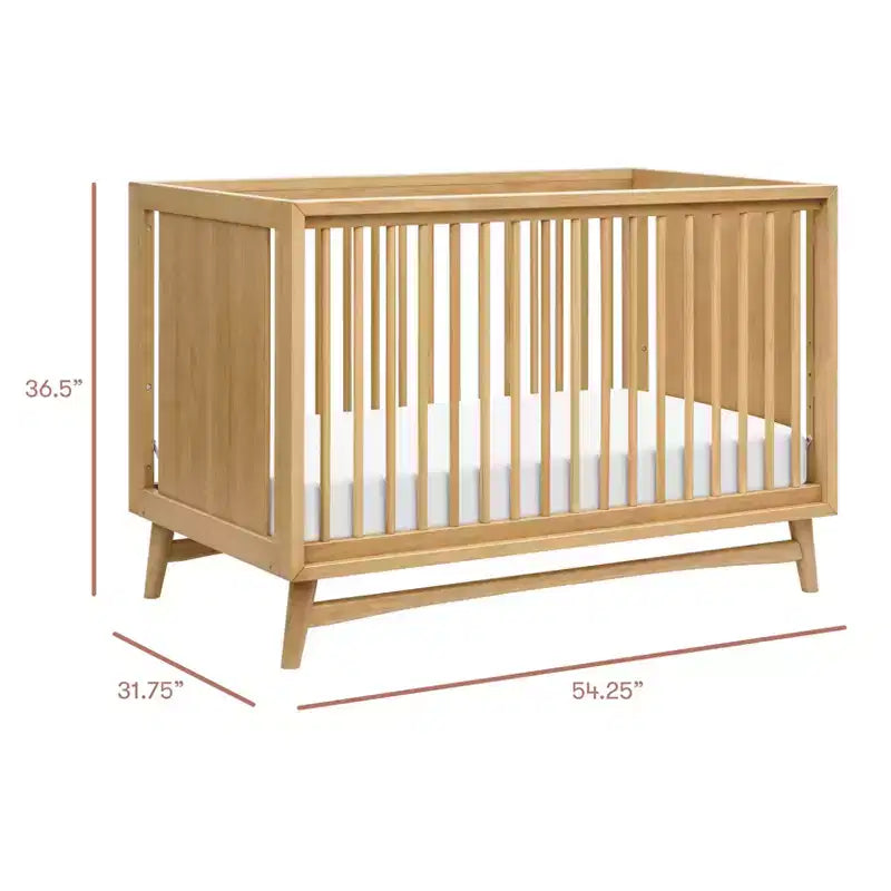 Babyletto Peggy Mid-Century 3-in-1 Convertible Crib with Toddler Bed Conversion Kit