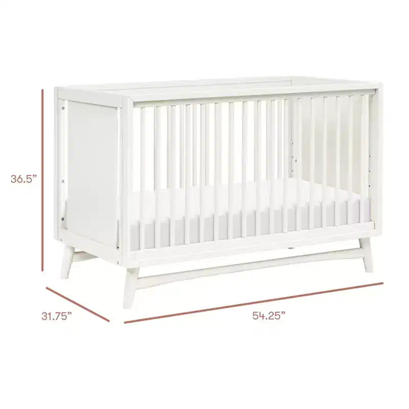 Babyletto Peggy Mid-Century 3-in-1 Convertible Crib with Toddler Bed Conversion Kit