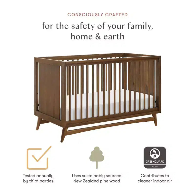 Babyletto Peggy Mid-Century 3-in-1 Convertible Crib with Toddler Bed Conversion Kit
