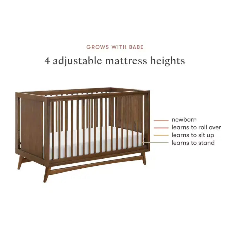 Babyletto Peggy Mid-Century 3-in-1 Convertible Crib with Toddler Bed Conversion Kit