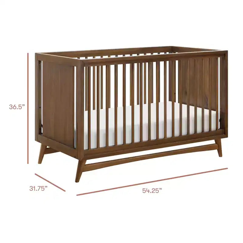 Babyletto Peggy Mid-Century 3-in-1 Convertible Crib with Toddler Bed Conversion Kit