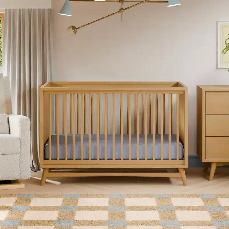 Babyletto Peggy Mid-Century 3-in-1 Convertible Crib with Toddler Bed Conversion Kit