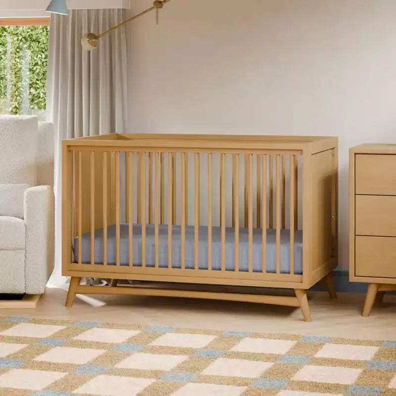 Babyletto Peggy Mid-Century 3-in-1 Convertible Crib with Toddler Bed Conversion Kit