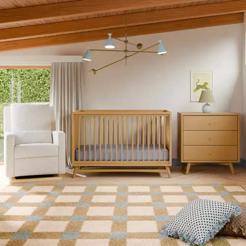 Babyletto Peggy Mid-Century 3-in-1 Convertible Crib with Toddler Bed Conversion Kit