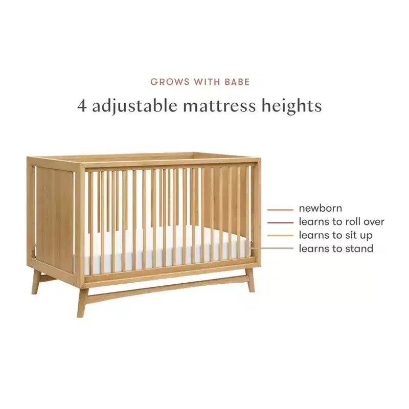 Babyletto Peggy Mid-Century 3-in-1 Convertible Crib with Toddler Bed Conversion Kit