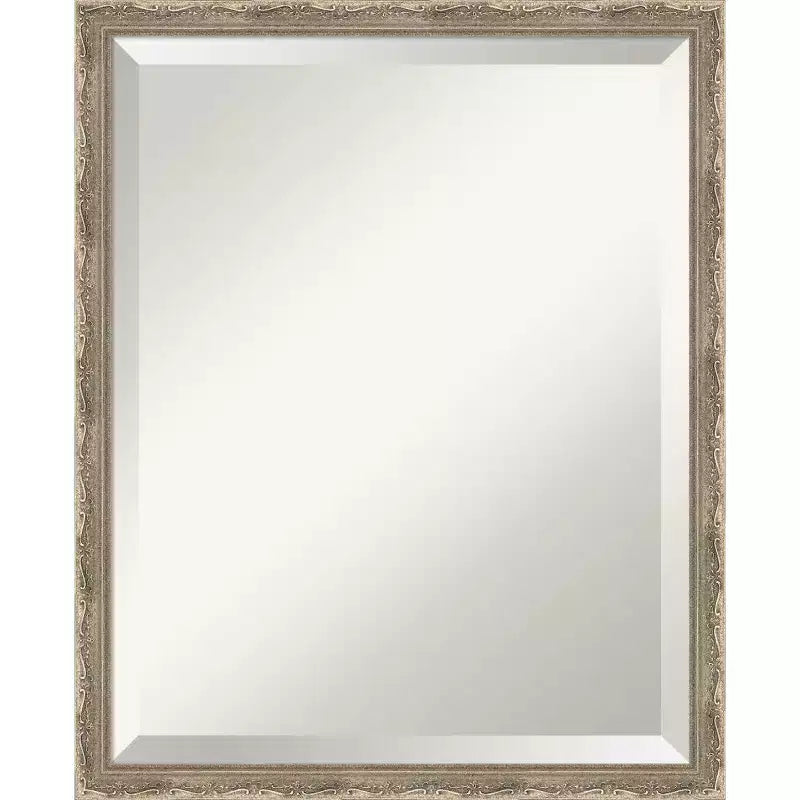 Mila Beveled Wood Framed Bathroom Vanity Wall Mirror