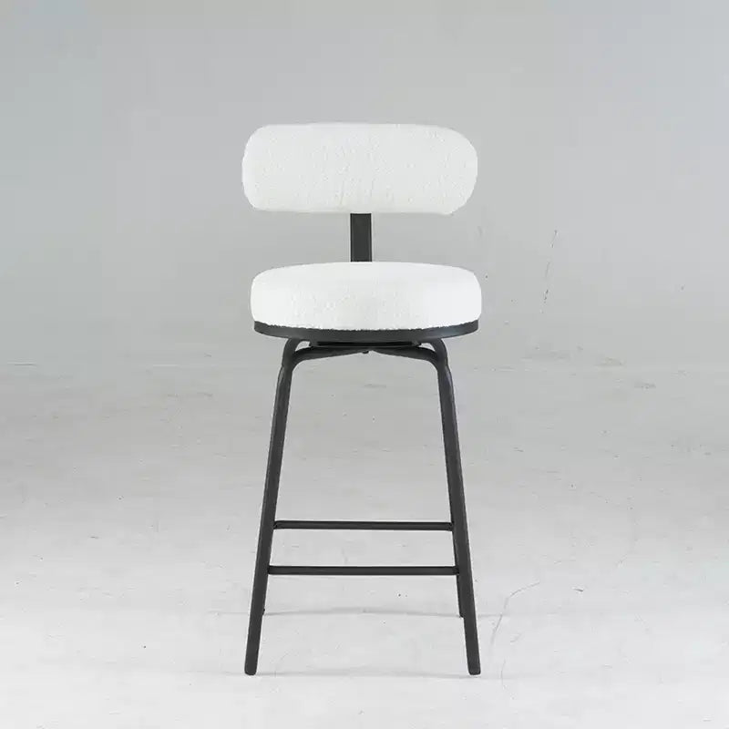 GDFStudio Reese Modern 360 Swivel Boucle Upholstered Bar Stools (Set of 2)