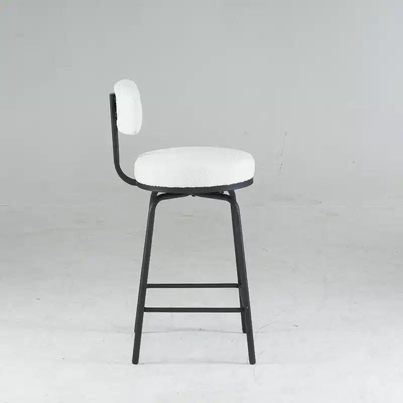 GDFStudio Reese Modern 360 Swivel Boucle Upholstered Bar Stools (Set of 2)