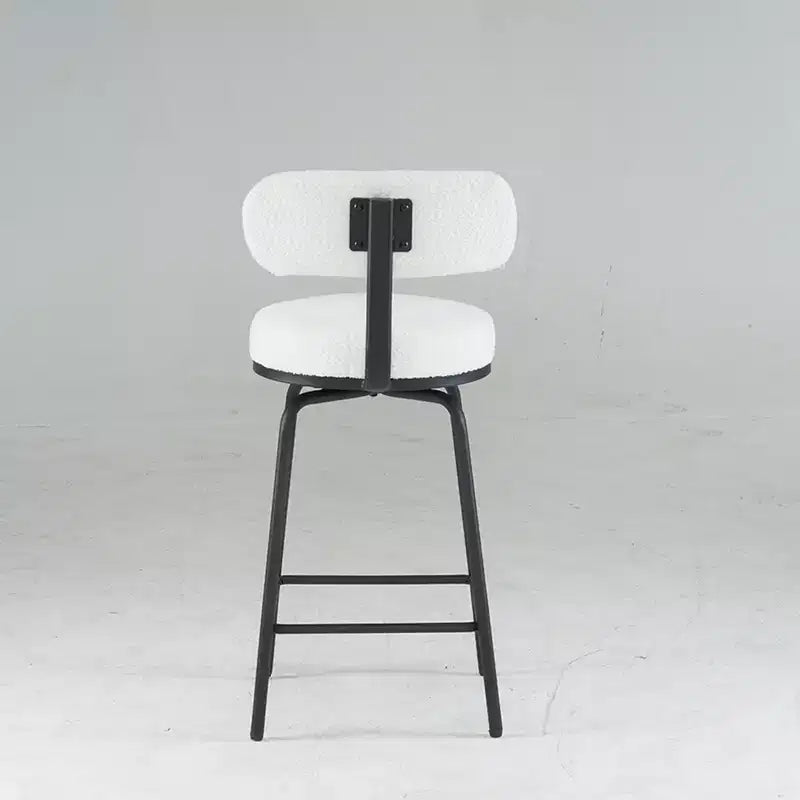 GDFStudio Reese Modern 360 Swivel Boucle Upholstered Bar Stools (Set of 2)
