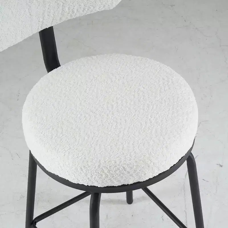 GDFStudio Reese Modern 360 Swivel Boucle Upholstered Bar Stools (Set of 2)