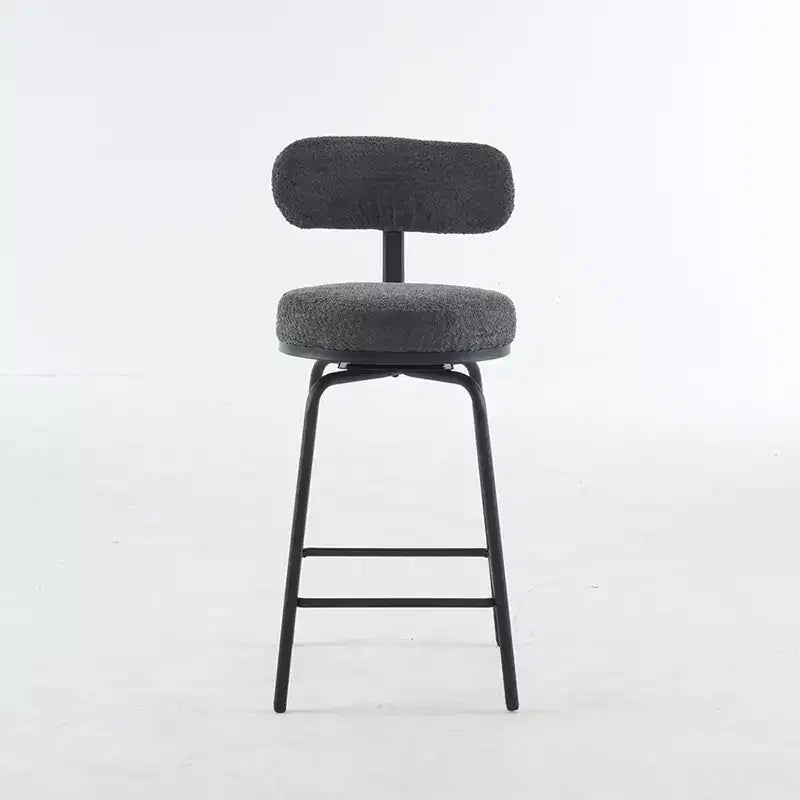 GDFStudio Reese Modern 360 Swivel Boucle Upholstered Bar Stools (Set of 2)