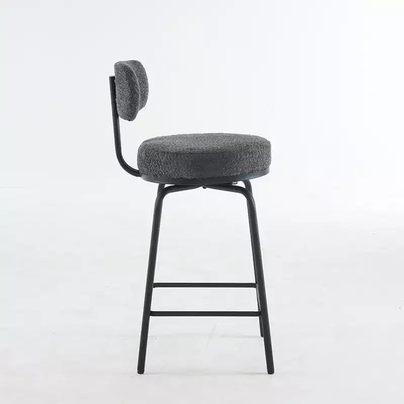 GDFStudio Reese Modern 360 Swivel Boucle Upholstered Bar Stools (Set of 2)