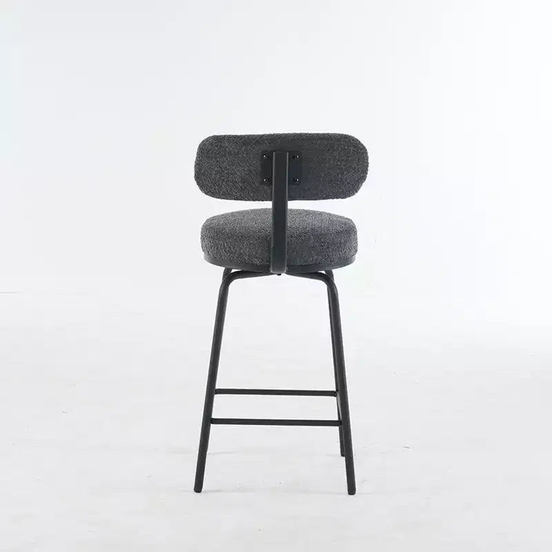 GDFStudio Reese Modern 360 Swivel Boucle Upholstered Bar Stools (Set of 2)