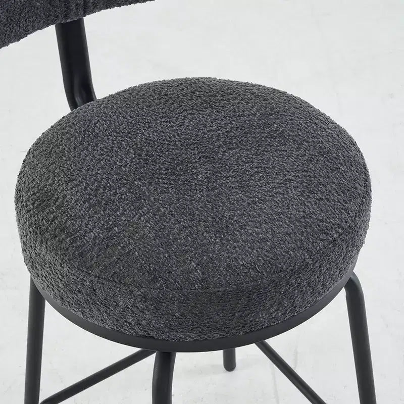 GDFStudio Reese Modern 360 Swivel Boucle Upholstered Bar Stools (Set of 2)