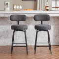GDFStudio Reese Modern 360 Swivel Boucle Upholstered Bar Stools (Set of 2)