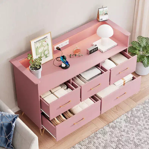 Dresser for Bedroom with 5 Drawers ,Wide Chest of Drawers with Freestanding Storage Organizer,for Closet, Hallway, Entryway, Nursery