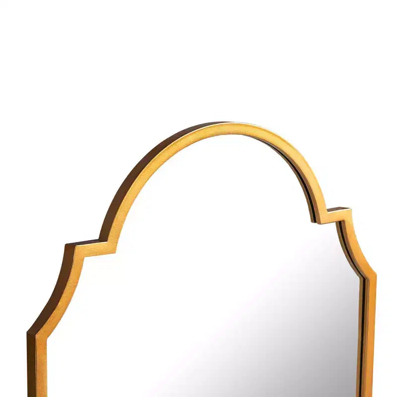 PexFix 29.9 x 19.7 Retro Metal Arched Medicine Cabinet Wall Mount Bathroom Mirror with Storage Adjustable Shelves in Golden