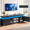 Greenstell Rotating and height-adjustable TV stand with LED light and charging station