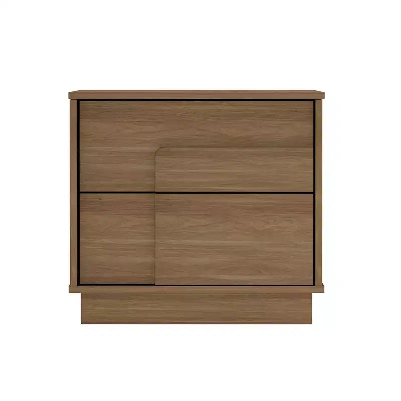 GDFStudio Horiz Modern 2-Drawer Nightstand