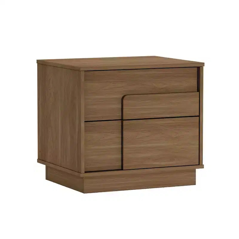GDFStudio Horiz Modern 2-Drawer Nightstand