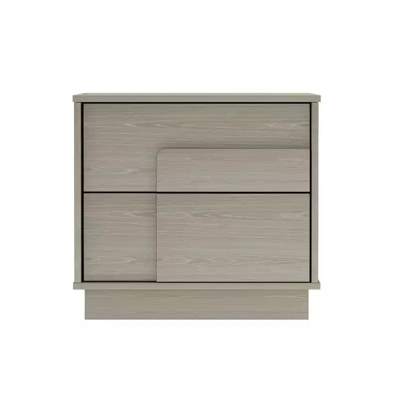 GDFStudio Horiz Modern 2-Drawer Nightstand