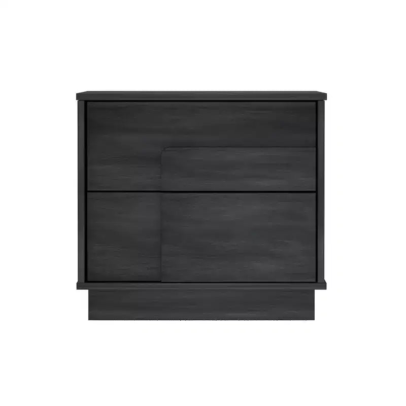 GDFStudio Horiz Modern 2-Drawer Nightstand