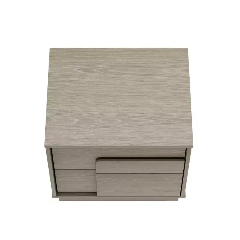 GDFStudio Horiz Modern 2-Drawer Nightstand