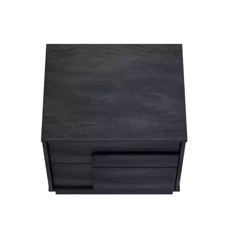GDFStudio Horiz Modern 2-Drawer Nightstand