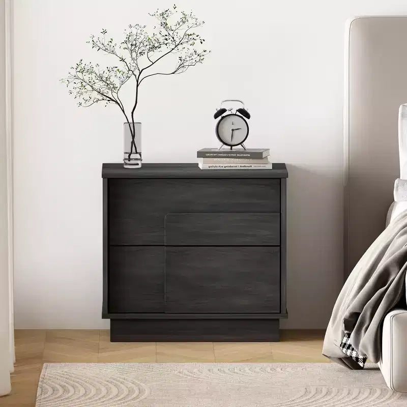 GDFStudio Horiz Modern 2-Drawer Nightstand