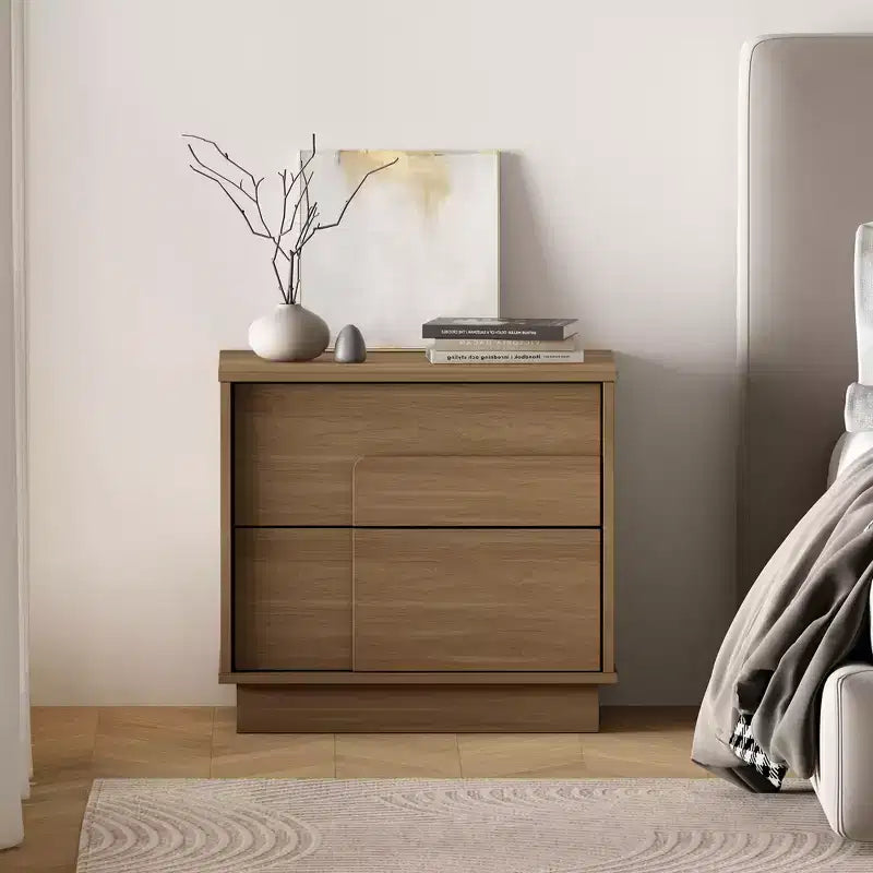 GDFStudio Horiz Modern 2-Drawer Nightstand