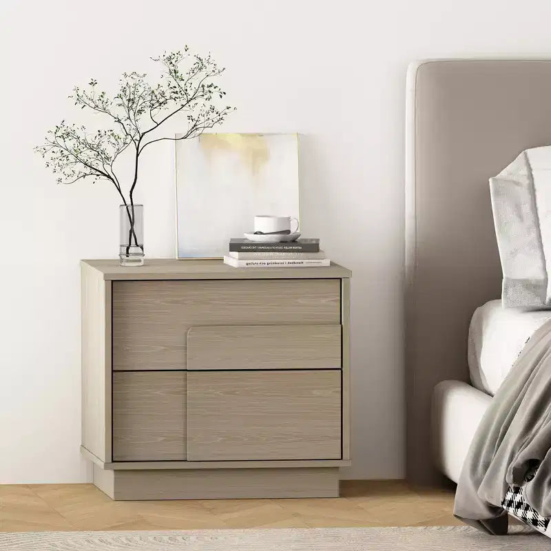 GDFStudio Horiz Modern 2-Drawer Nightstand