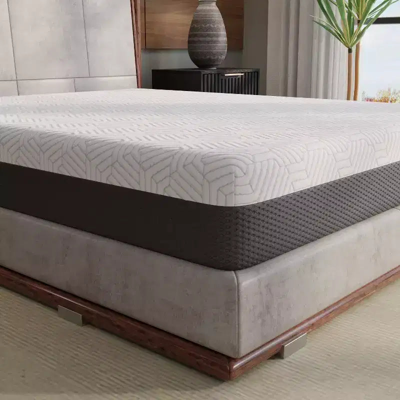 Okak Medium-Firm Memory Foam Mattress with Cooling Cover, Breathable Mattress in a Box, Mattress with CertiPurUS Certified