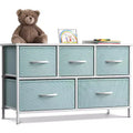Sorbus 5 Drawers Dresser- Storage Unit with Steel Frame, Wood Top, Fabric Bins - for Bedroom, Closet, Office and more