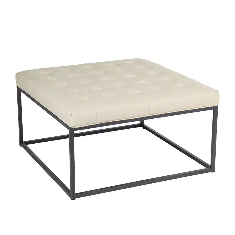 Ciarin Upholstered Cocktail Ottoman - White - SEI