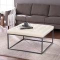 Ciarin Upholstered Cocktail Ottoman - White - SEI