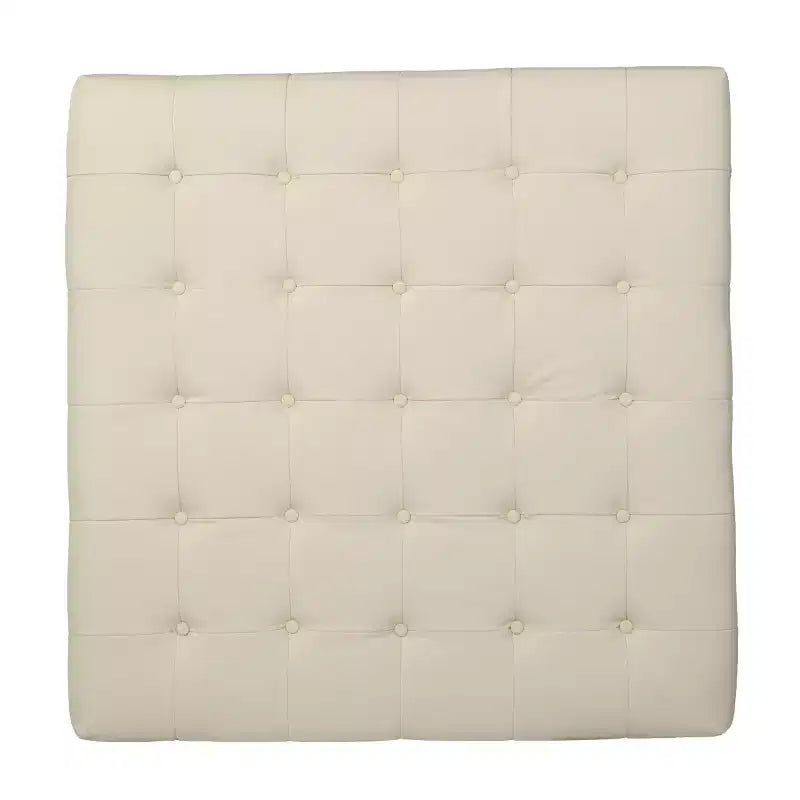 Ciarin Upholstered Cocktail Ottoman - White - SEI