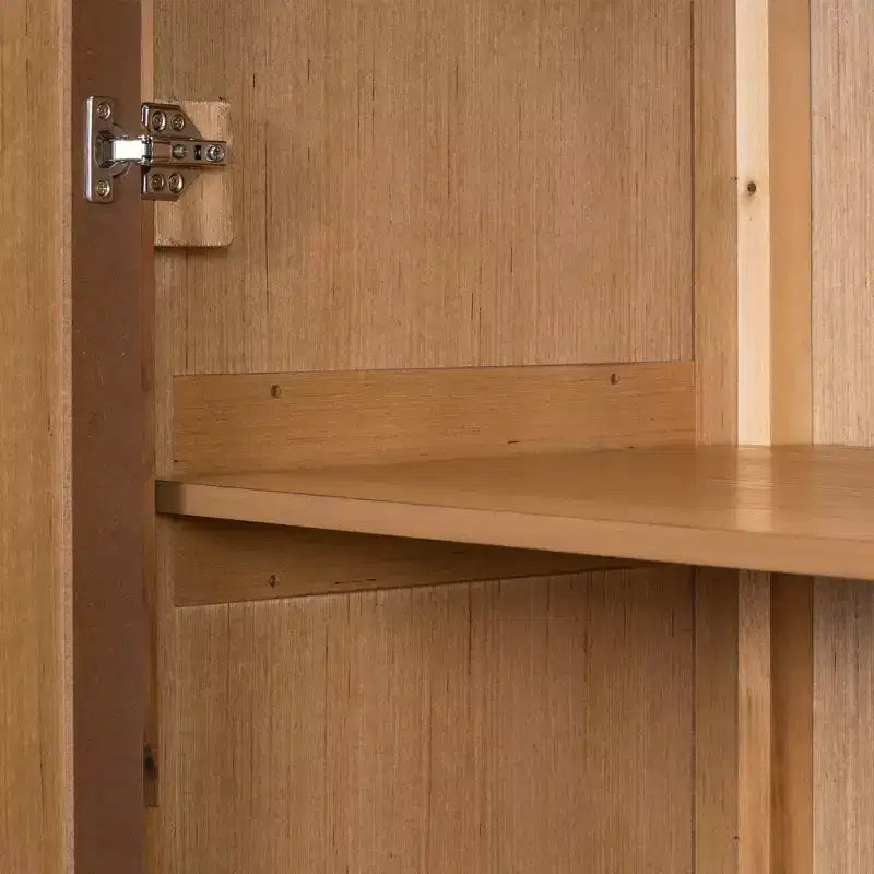 Clihome 71.8 Tall Sophisticated Oak Veneer Cabinet with multiple storage functions,Suitable for Study and Living Room