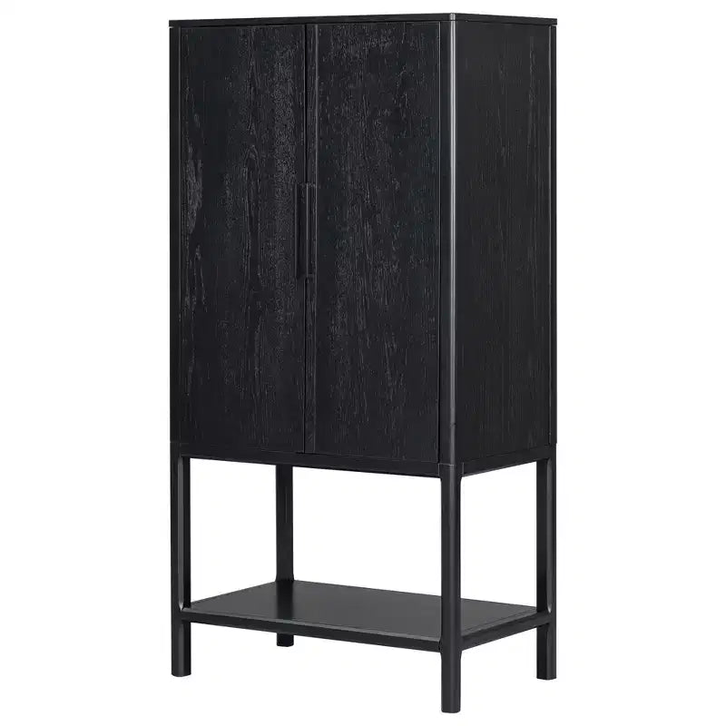 Clihome 71.8 Tall Sophisticated Oak Veneer Cabinet with multiple storage functions,Suitable for Study and Living Room