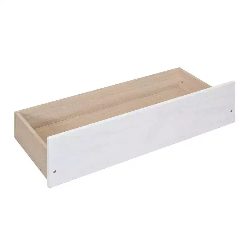 Full Size Canopy Bed Frame with Headboard, Wood Full 4 Poster Platform Bed with 2 Storage Drawers, White