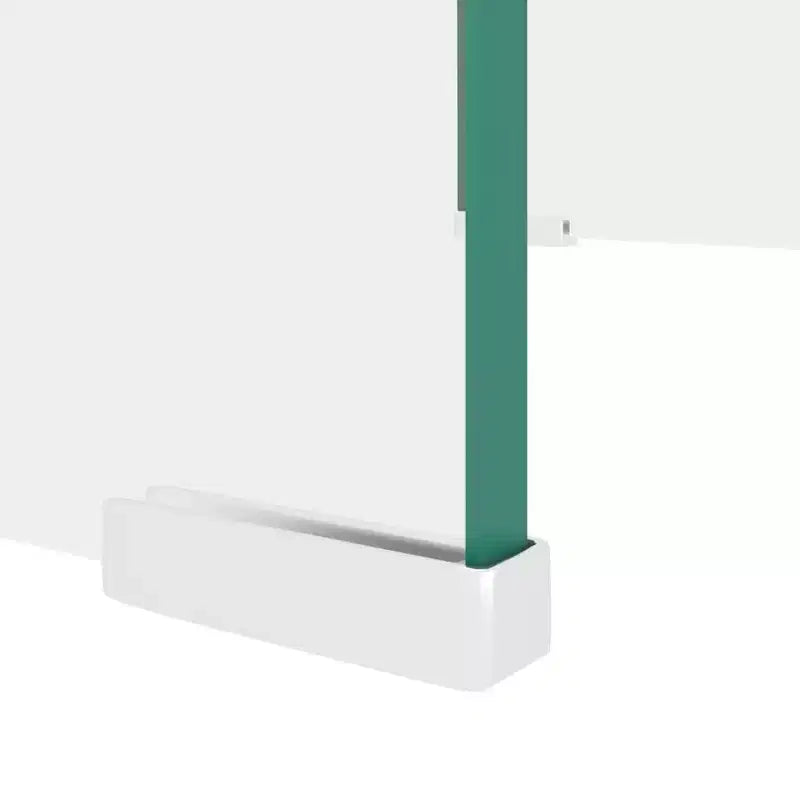 vidaXL TV Stand Clear Toughened Glass, Plastic 15.7 x 9.8 x 4.3 in