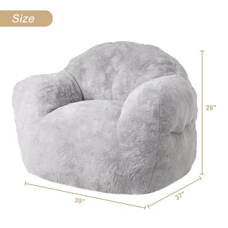 Bean Bag Chair, Pre-Filled, Ultra Soft Foam Lounge Chair, Round Floor Sofa for Bedroom, Playroom, Living Room