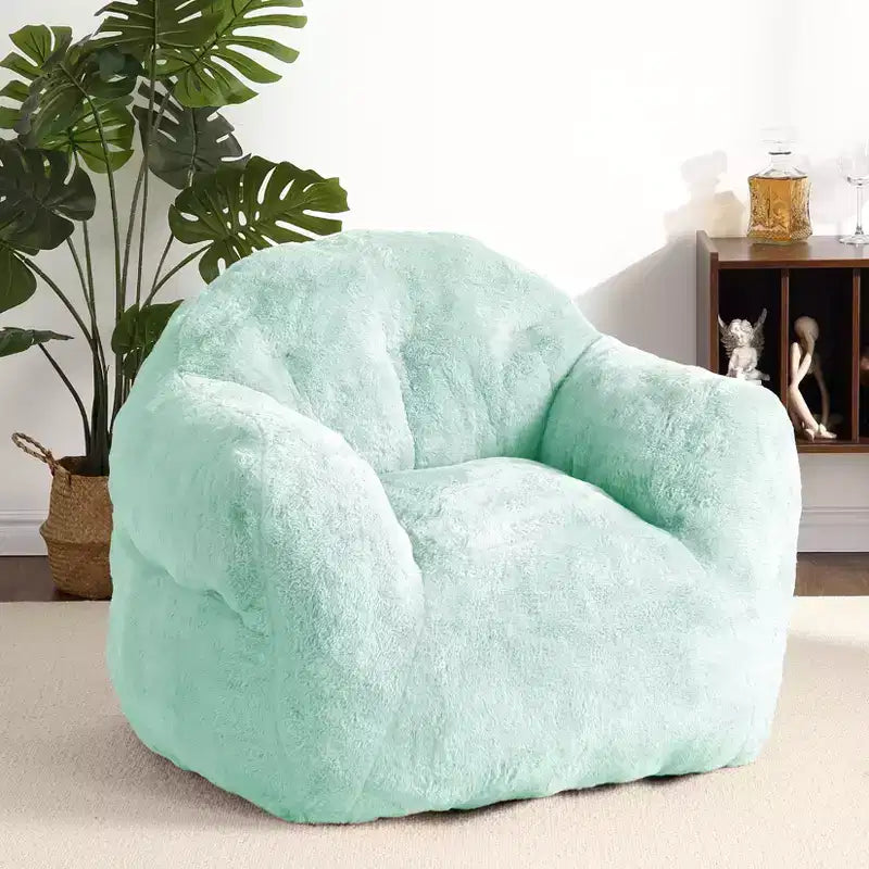 Bean Bag Chair, Pre-Filled, Ultra Soft Foam Lounge Chair, Round Floor Sofa for Bedroom, Playroom, Living Room