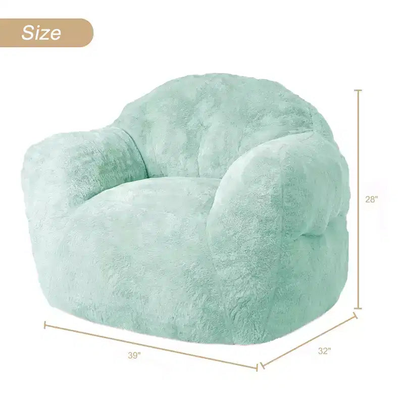 Bean Bag Chair, Pre-Filled, Ultra Soft Foam Lounge Chair, Round Floor Sofa for Bedroom, Playroom, Living Room